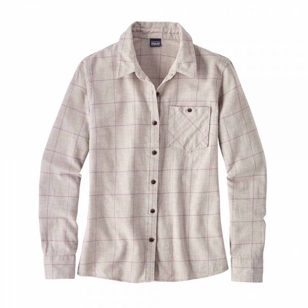 Patagonia W´s Heywood Flannel Shirt Damen Shirt Hemd crafted plaid birch white